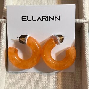 Orange Hoop Earrings